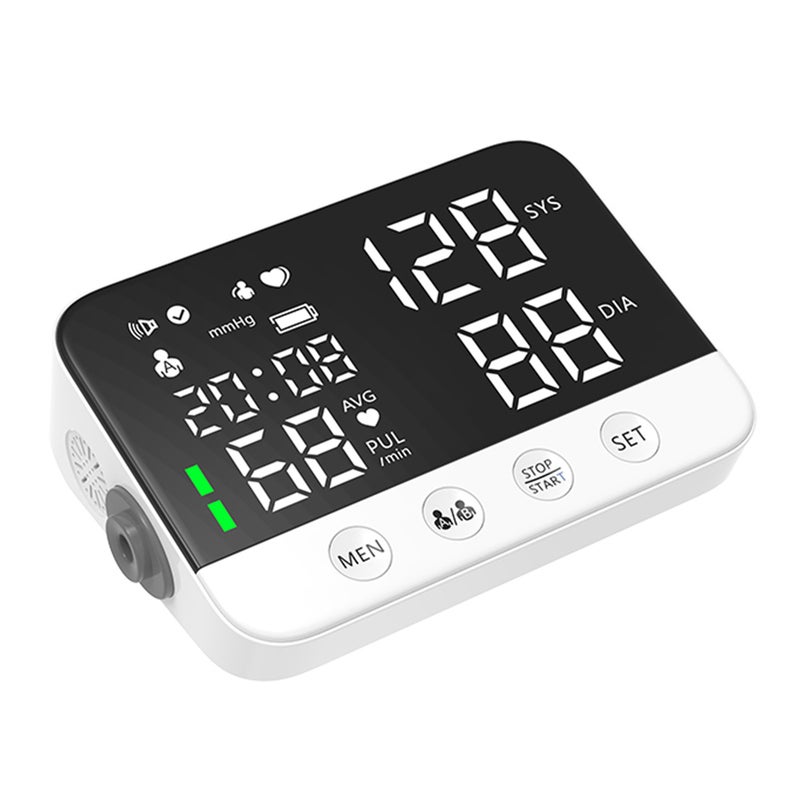 Upper Arm Blood Pressure Monitor with Cuff Digital Blood Pressure Machine for Home Use LED Display Voice Broadcasting Automatic BP Machine with 2x120 Reading Memory - Image 1