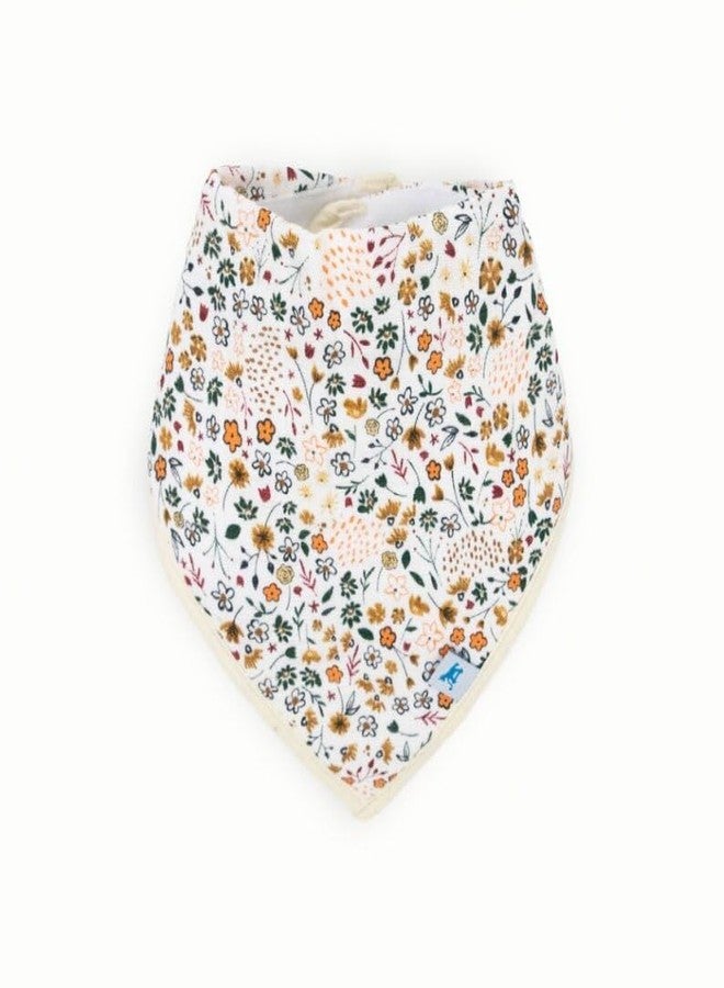 Little Unicorn Baby Bandana Bib 4 pack | Absorbent, Extra Soft Cotton for Drooling & Teething | Adjustable fit (Vintage Floral) - Image 2