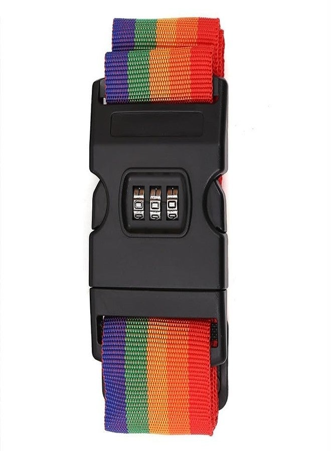 Nityasiddh Adjustable Travel Luggage Straps Belt, Heavy Duty Nylon Long Suitcase Bags Belt Accessories with ABS Buckle Password Security Carry Packing Straps Belt (Multi Colour) - Image 1