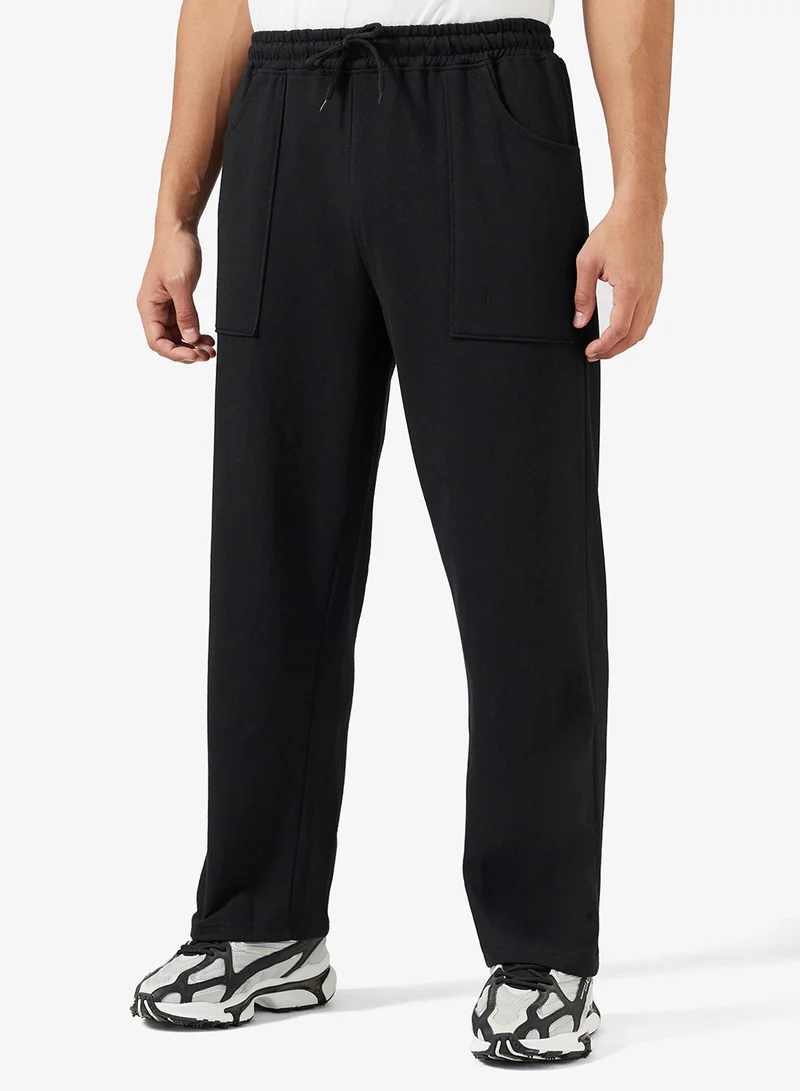 Seventy Five Basics Drawcord Patch Pocket Oversized Joggers