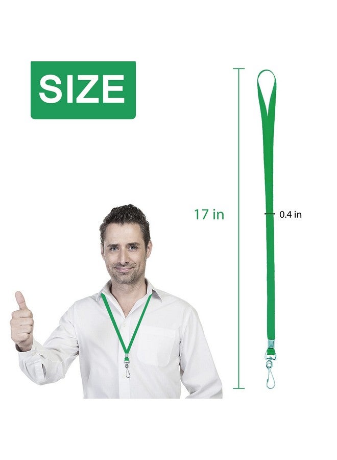 Korty Green Lanyards Bulk 50 Packs Lanyards For Id Badges,Lanyards With Swivel Hook Clips For Name Tag Lanyard Id Holder - Image 4