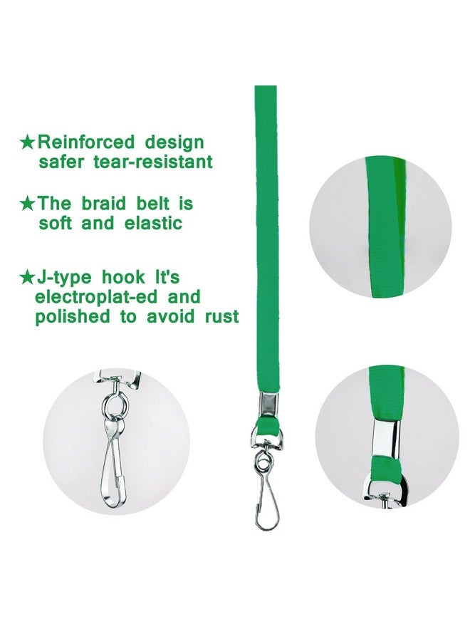 Korty Green Lanyards Bulk 50 Packs Lanyards For Id Badges,Lanyards With Swivel Hook Clips For Name Tag Lanyard Id Holder - Image 3