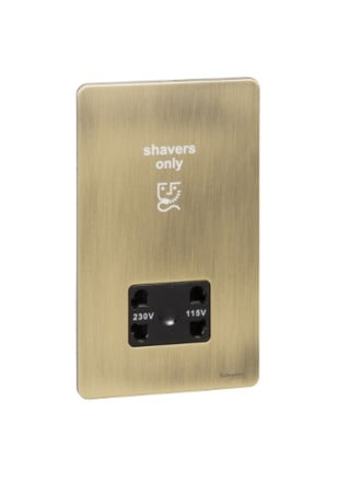 Schneider Electric Ultimate Screwless flat plate - shaver socket - antique brass - GU7490BAB - pzsku/Z535CEE0B83A6AD30506FZ/45/_/1695969458/3e326c26-955c-4b40-9b00-6d59437b770f