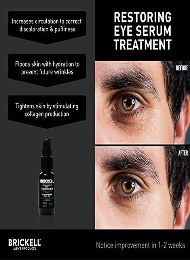 Brickell Men's Products G Eye Serum Treatment For Men, Natural And Organic Eye Gel To Firm Wrinkles, Reduce Dark Circles, And Promote Youthful Skin, 0.65 Ounce, Unscented  - Image 2