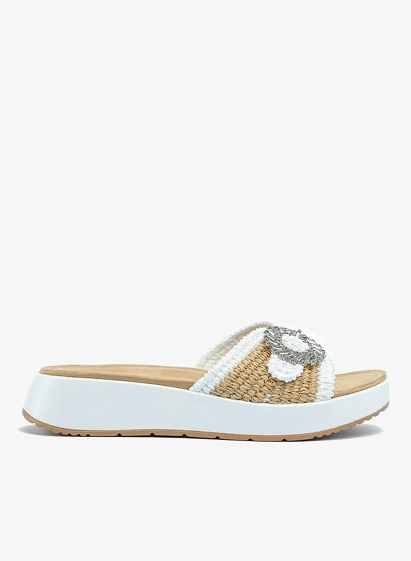 فايور Stylish Embellished Platform Slide AJ 018