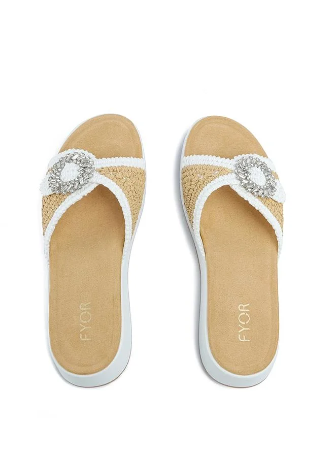 Fyor  Stylish Embellished Platform Slide AJ 018 for Women | Best Price UAE