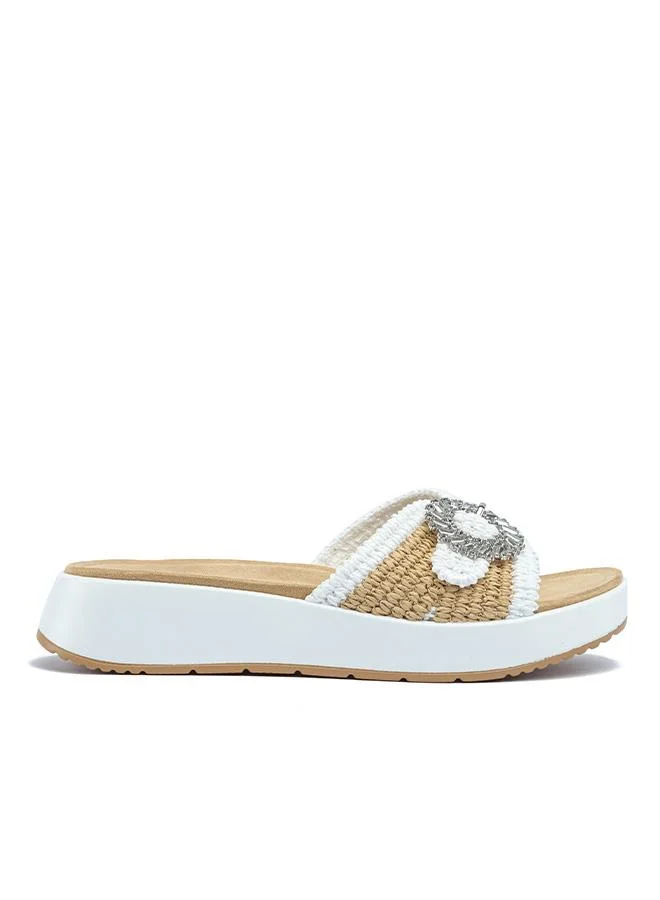 FYOR Stylish Embellished Platform Slide AJ 018