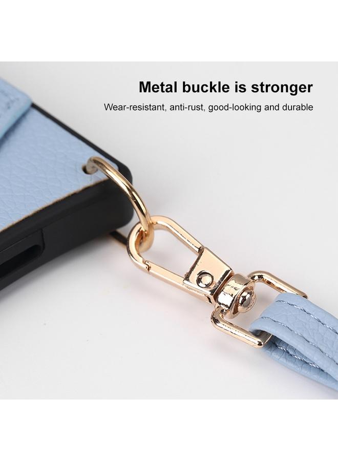 S-TOP Case For iPhone 14 Pro Fish Tail Card Slot PU + TPU Phone Case with Long Lanyard - Image 5