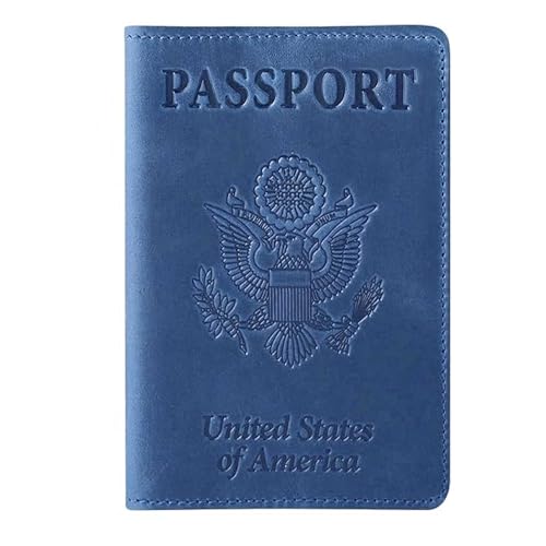 Ciana Passport Holder for Travel – PU Leather Passport Cover and Card Holder for Men & Women – Slim Passport Holder with Card Protector Slot, Travel Must Haves (Light Blue) - Image 1