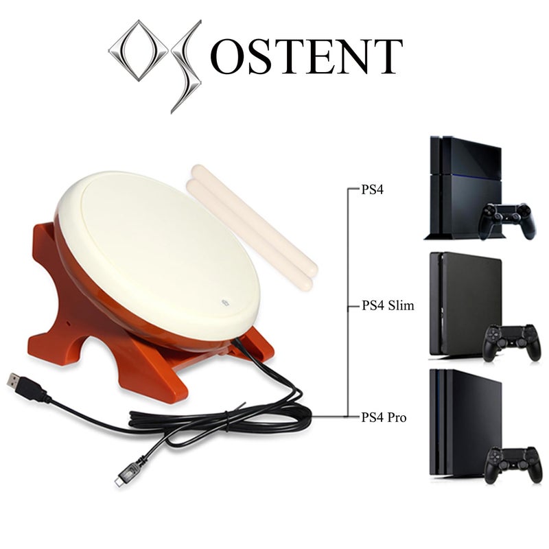 OSTENT Drum Controller Sticks Japanese Traditional Instrument for Sony PS4 Slim Pro Taiko No Tatsujin Master Video Games - Image 4