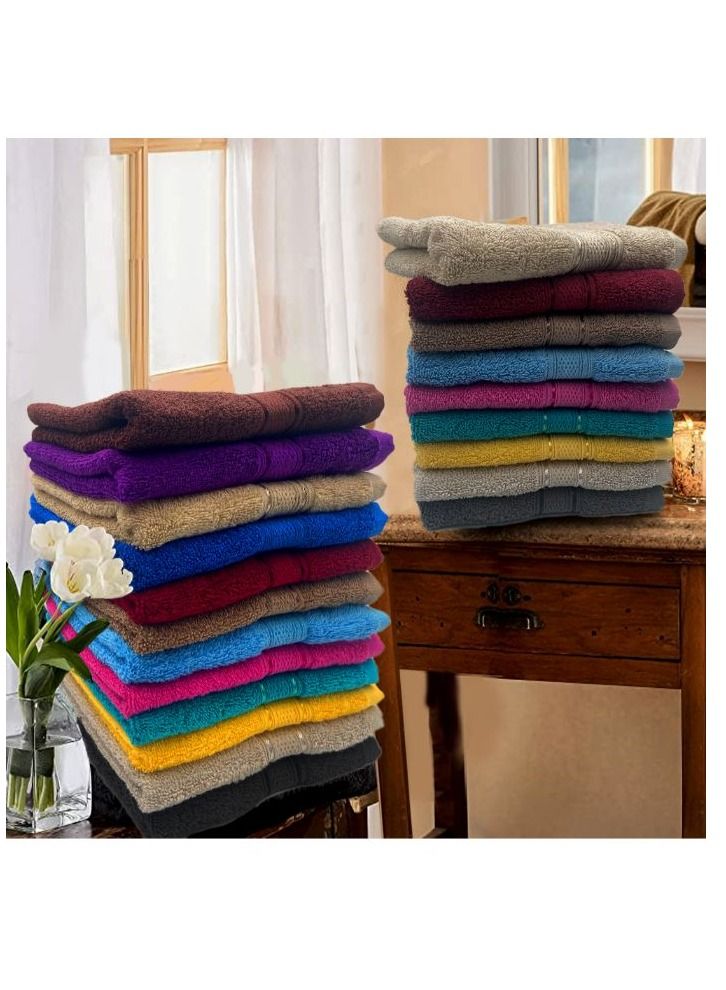 BYFT Daffodil (Purple) Premium Hand Towel (40x60Cm-Set of 1) Cotton, Highly Absorbent and Quick dry, Hotel and Spa Quality Bath linen with Stripe Diamond Dobby-500Gsm - Image 5