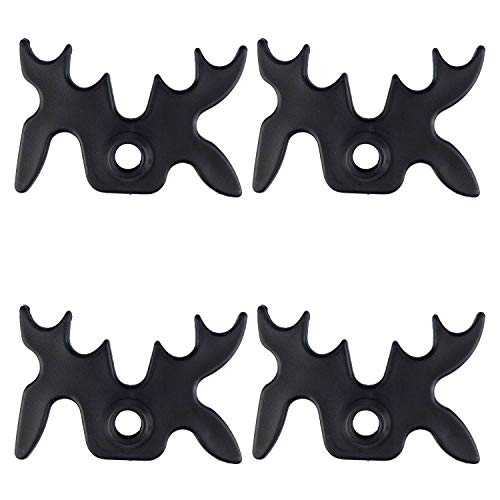Zelerdo 4 Pack Plastic Moosehead Pool Billiard Cue Bridge Head (Black) - Image 5