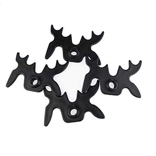 Zelerdo 4 Pack Plastic Moosehead Pool Billiard Cue Bridge Head (Black) - Image 3