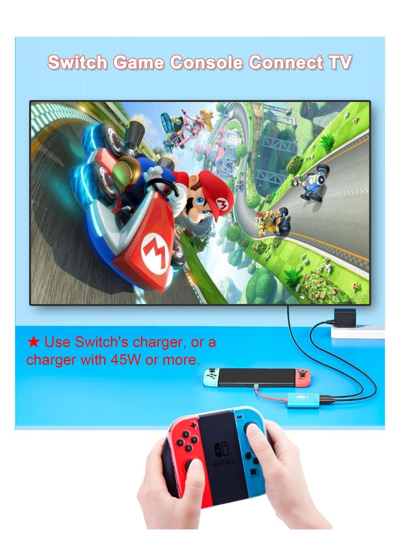 Switch Dock for Nintendo Switch  OLED, Nintendo Switch Docking Station for TV,Nintendo Switch Base Accessories,Portable Switch Travel Dock,USB C to HDMI Adapter for Steam Deck/MacBook/Laptop - Image 5