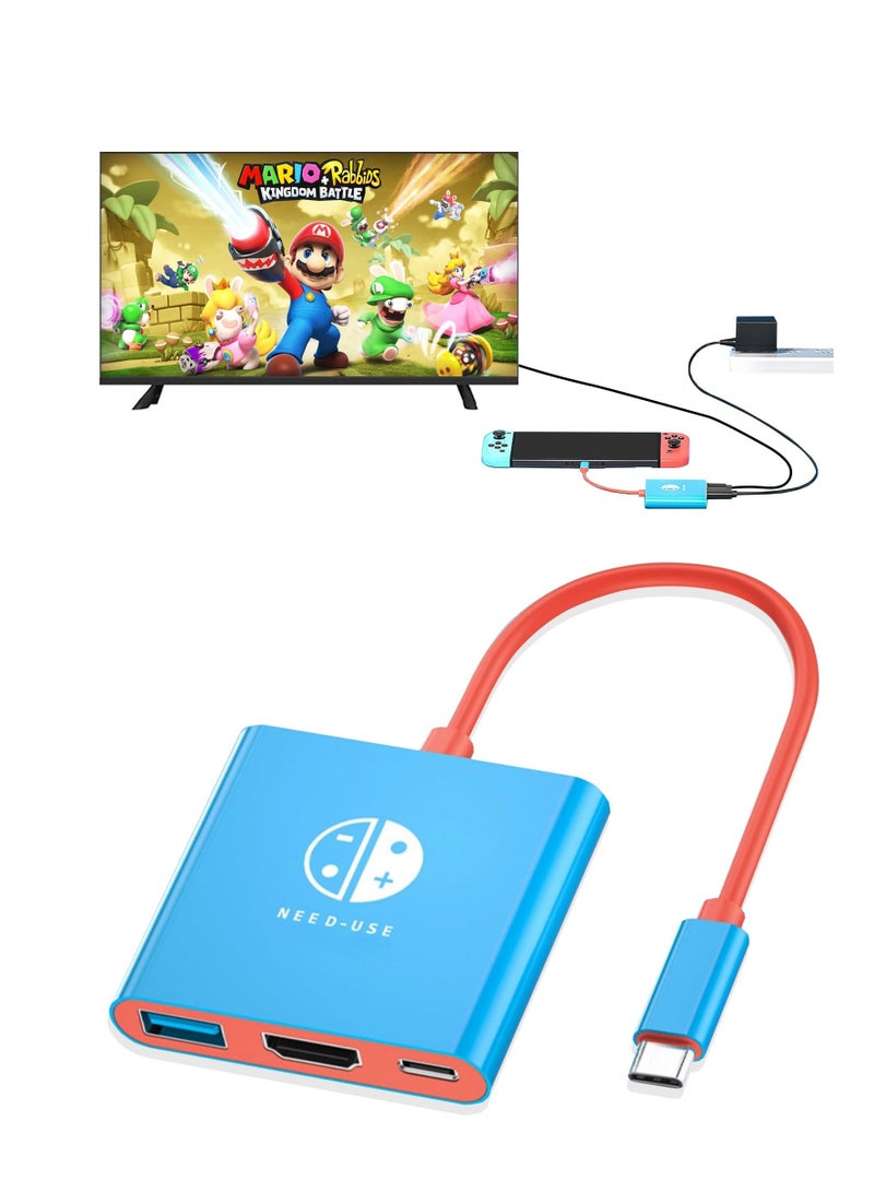 Switch Dock for Nintendo Switch  OLED, Nintendo Switch Docking Station for TV,Nintendo Switch Base Accessories,Portable Switch Travel Dock,USB C to HDMI Adapter for Steam Deck/MacBook/Laptop - Image 1
