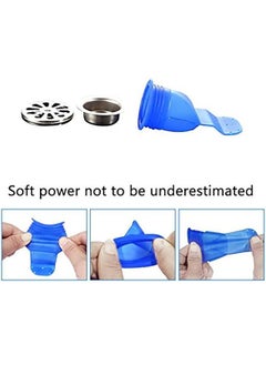 Bukela Drainage Backflow Preventer, 2 Pieces of Floor Drain Filter Screen Drainage Cover, Round Cover Silicone Core Toilet Odor Prevention Inner Core Sealing Ring, Suitable for 40-44mm Inner Diameter  - Image 4