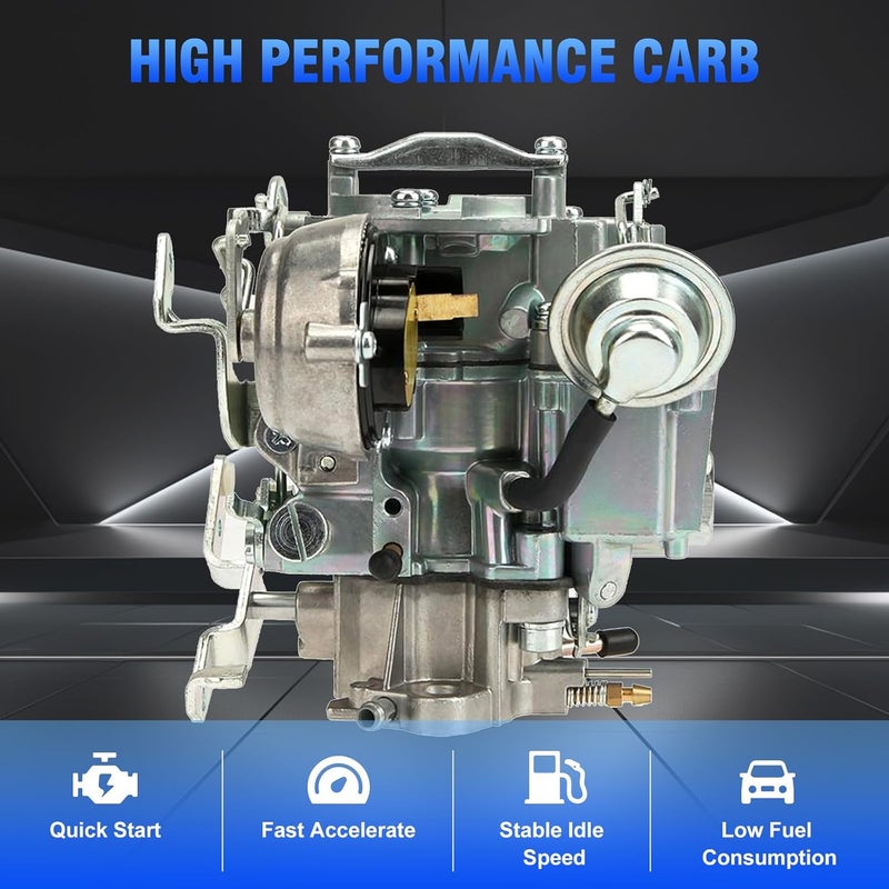 PARTOL 1 Barrel Carburetor Carb for Chevrolet GMC L6 Carburetor for Chevy 292 L6 Engines - 4.1L 250 & 4.8L 292 2007-2016 (Automatic Choke) - Image 3