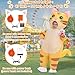 Spinosaurus Inflatable Cat Costume for Kids Thanksgiving Inflatable Costume Halloween Funny Blow Up Yellow Cat Costume for Boys Girls - Image 4