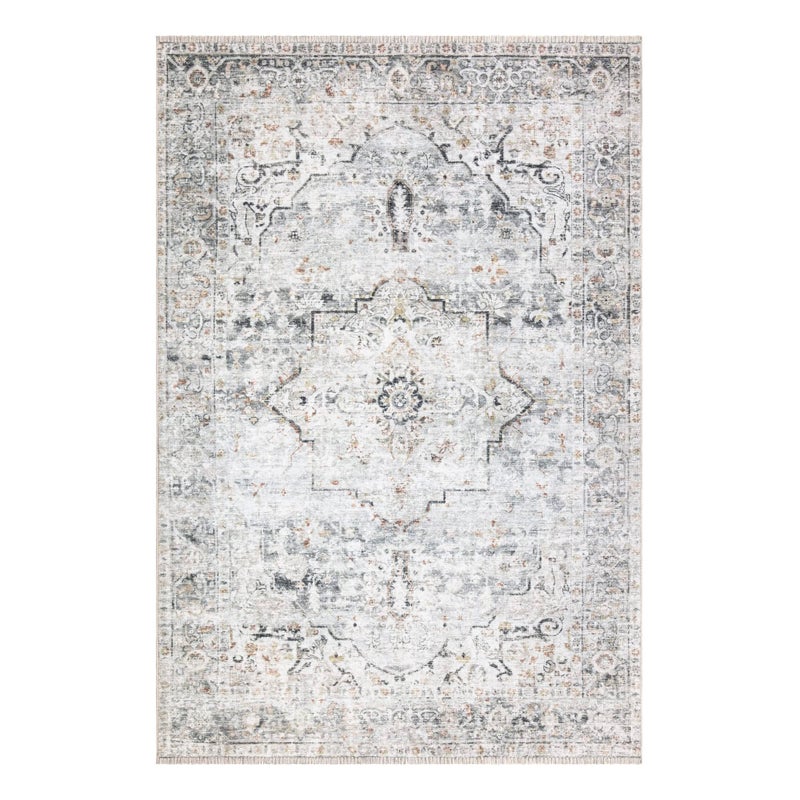 Bloom Rugs بلوم سجاد كاريا قابلة للانزلاق 5x7 سجادة - العاج/الرمادي/الكراميل سجادة المنطقة التقليدية لغرفة غرفة المعيشة غرفة الطعام والمطبخ - الحجم الدقيق: 5 '× 7' - Image 2