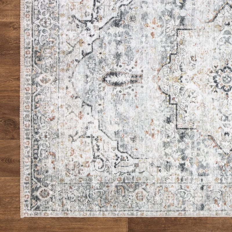 Bloom Rugs بلوم سجاد كاريا قابلة للانزلاق 5x7 سجادة - العاج/الرمادي/الكراميل سجادة المنطقة التقليدية لغرفة غرفة المعيشة غرفة الطعام والمطبخ - الحجم الدقيق: 5 '× 7' - Image 4