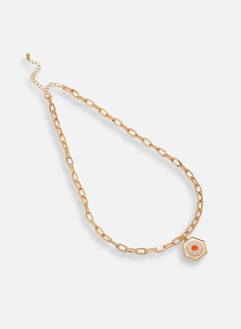 سوهي قلادة مصممة كاجوال مطلية بالذهب