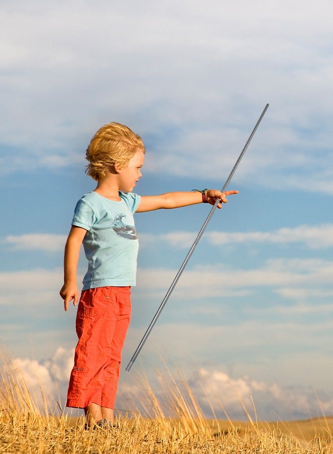 DURKU Magic Wand for Professional Magicians - Stage and Street Performances - Silver Appearing Cane - Adjustable Length of 130cm - Image 5