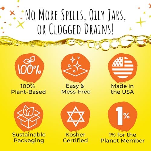 FryAway Cooking Oil Solidifier, Vegetable/Canola Oil Hardener for Easy Disposal, Natural Oils Solidifies, Grease Solidifying Powder, Waste Solution As Seen on Shark Tank, Pan Fry, Up to 8 Cups - Image 5