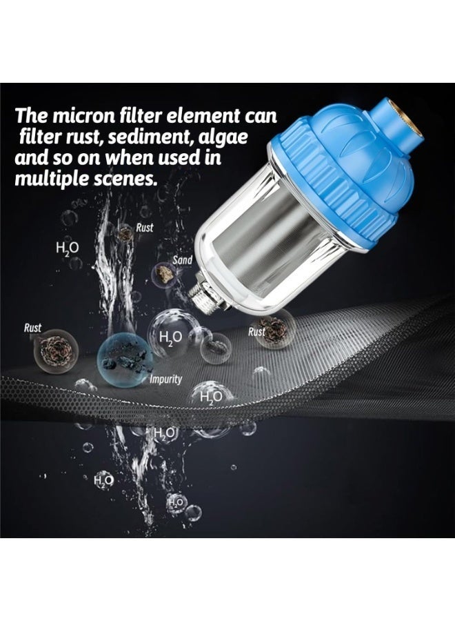 Reusable Sediment Water Filter Spin Down Sediment,Home Pre-Washing Machine with 40µm 316 Stainless Steel Mesh, Removes Sediments for Clean Water, Effortless Cleaning & Durability - Image 4