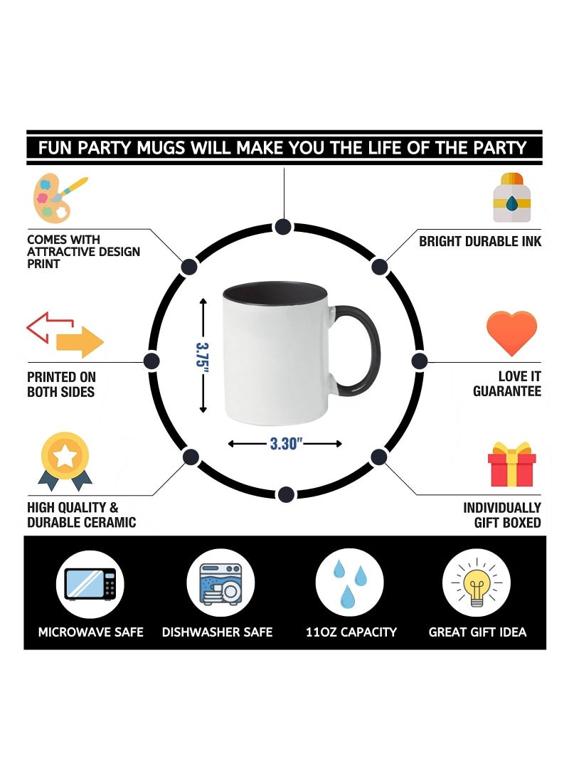 MEC Tall Short Best Friend Print Coffee Mug 11 Oz Black Handle  - Image 4