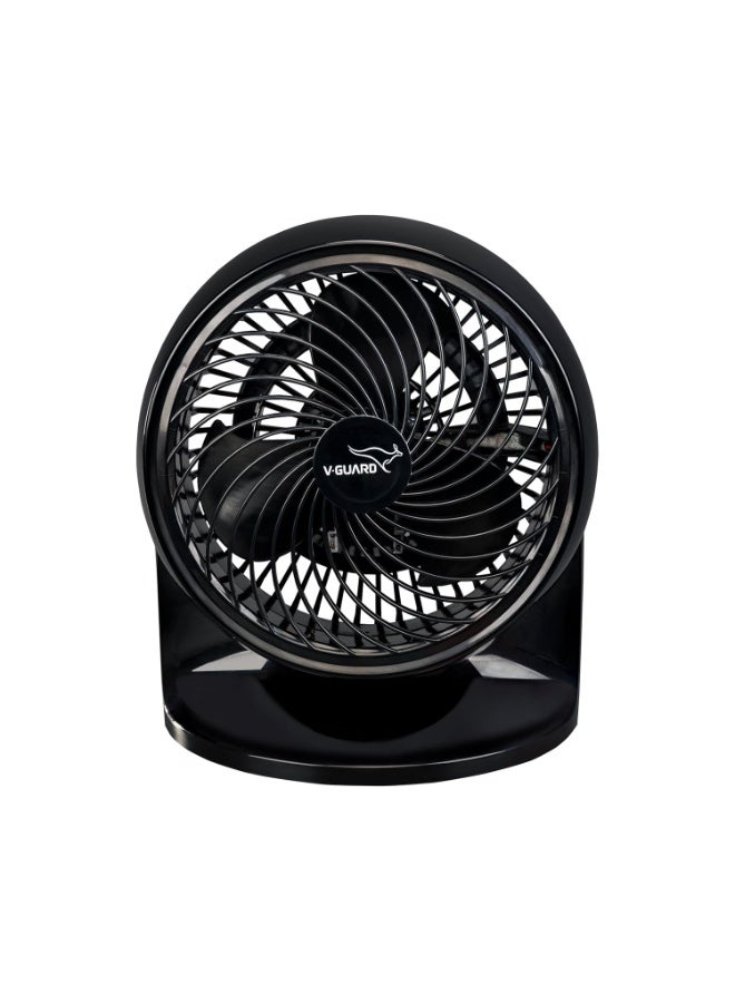 V-Guard Spinny Pro 180 mm Table & Wall Fan | 2100 RPM High-Speed Motor | 353 CFM Airflow | 3 Speed Settings | 90° Adjustable Tilt | Energy-Efficient 30 W | Durable ABS Build | Black - Image 1