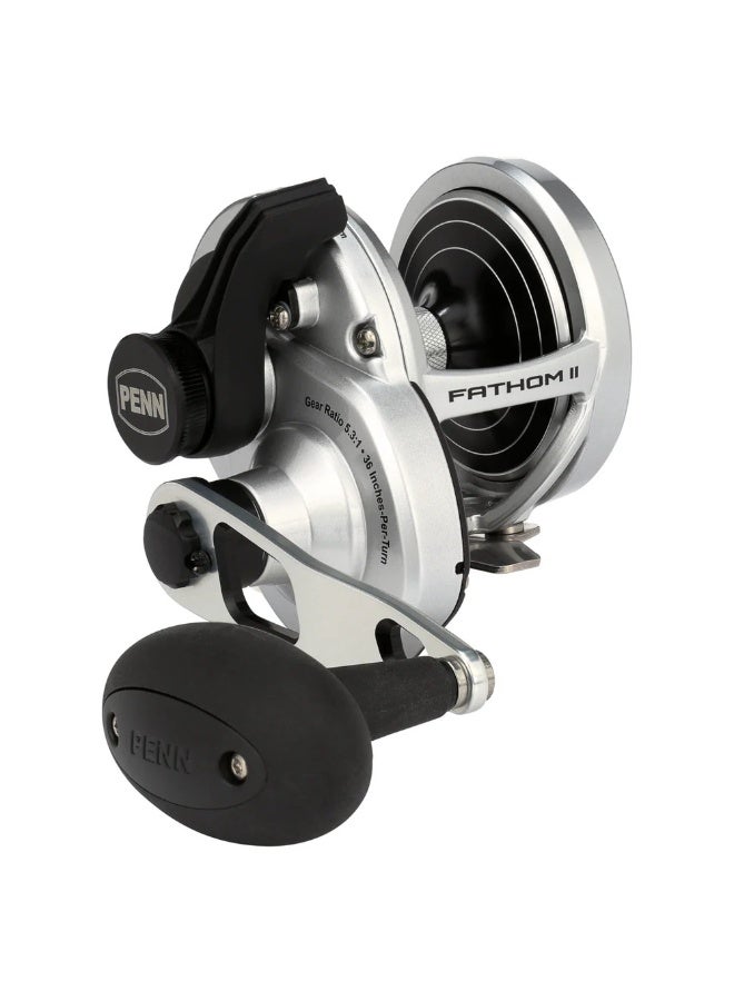PENN Fathom™ II Lever Drag 2-Speed Conventional Reel – Silver - Image 3
