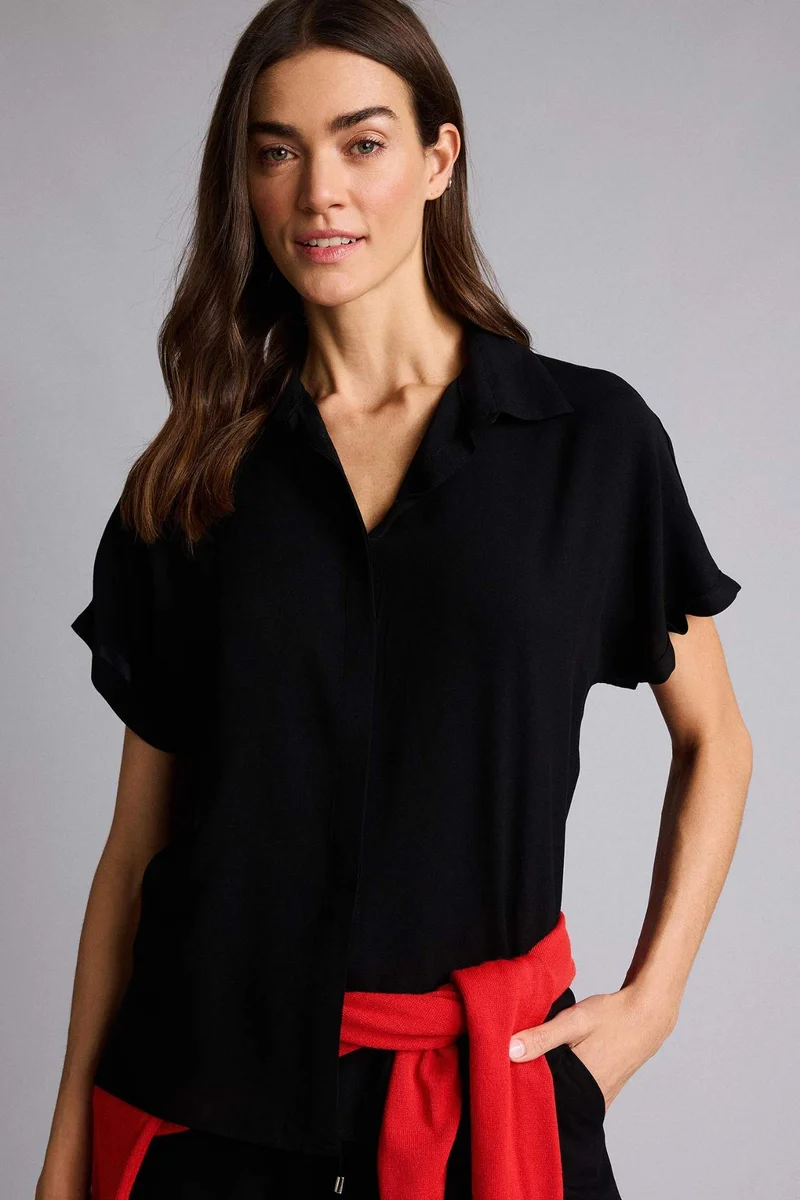 DeFacto Regular Fit Shirt Collar Short Sleeve Shirt