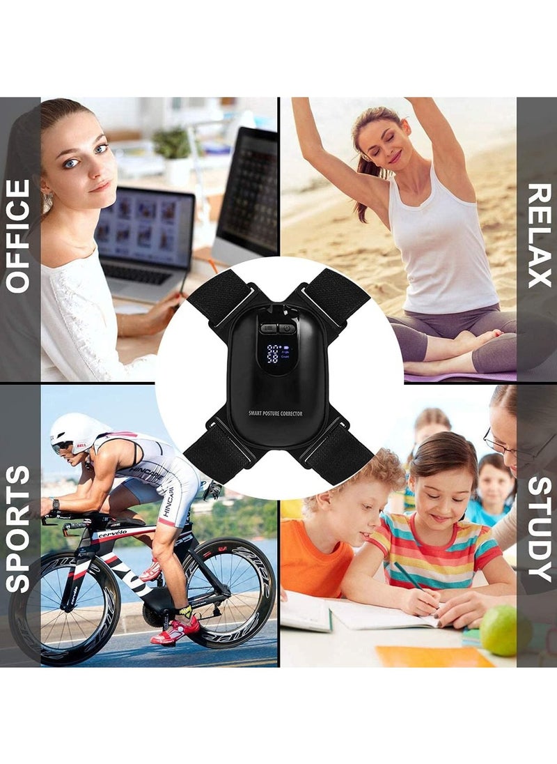NIBEMINENT - 1 Piece Smart Posture Corrector with Sensor Vibration Reminder for Men and Women, Backmedic Teens Kids, Adjustable Angle Straps to Help Maintain Correct - Image 1