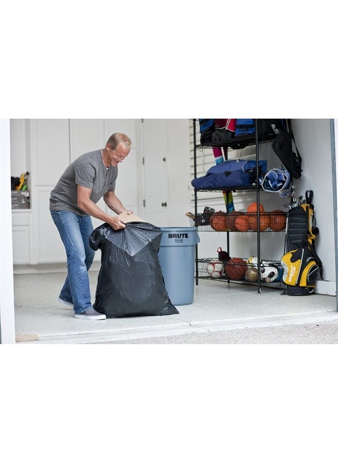 Glad Trash Bags, Large Drawstring Garbage Bags‚ ForceFlexPlus 30 Gallon Black Trash Bag - 25 Count Each (Pack of 6)  - Image 5