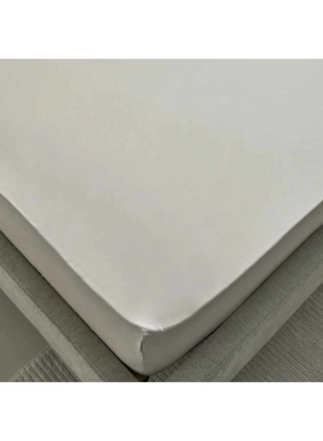 Home Box Purely-percale 300TC Double Fitted Sheet 200 x 40 x 140 cm