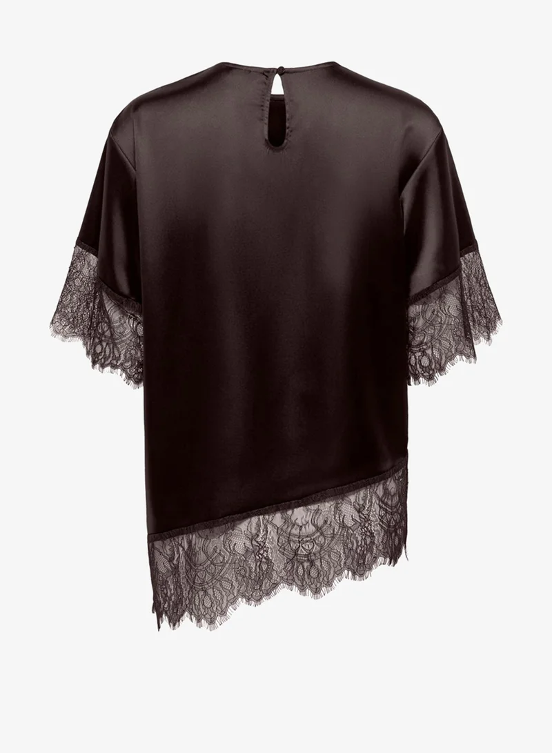 Only Onlindona Satin Lace Woven Top