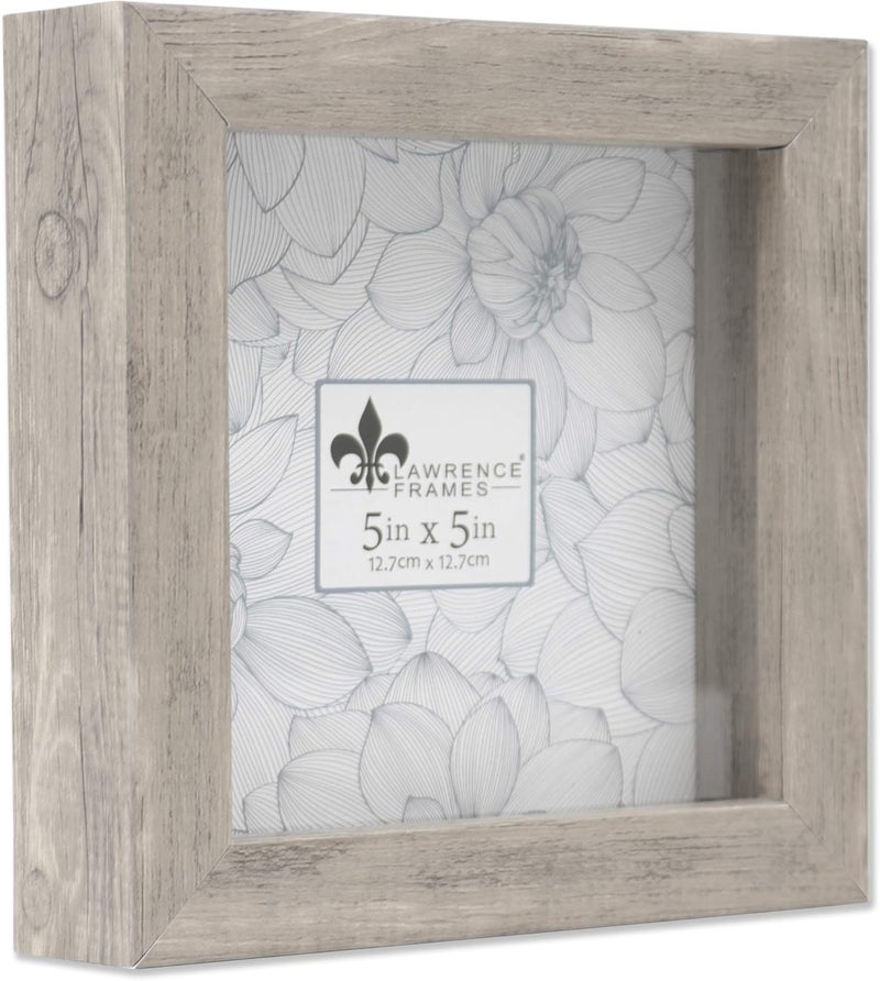 Lawrence Frames Shadow Box Frame, 5x5, Natural Gray - Image 1