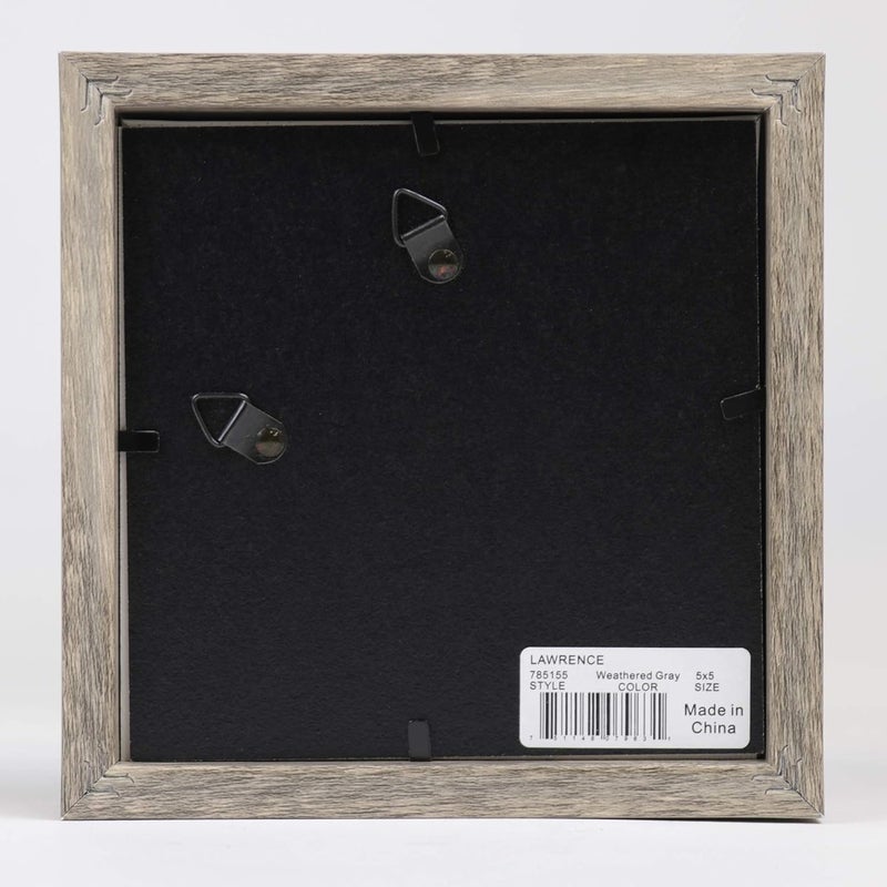 Lawrence Frames Shadow Box Frame, 5x5, Natural Gray - Image 3
