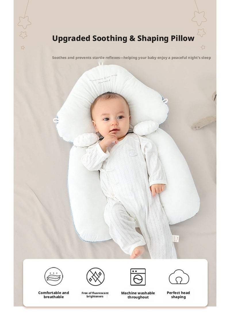 Pink Baby Head Shaping Pillow Newborn Soothing Hug Pillow Ergonomic Baby Sleep Pillow Breathable Support Cushion for Infant Head Protection and Comfortable Sleep - Image 2