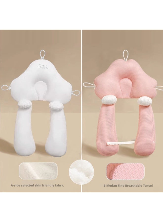 Pink Baby Head Shaping Pillow Newborn Soothing Hug Pillow Ergonomic Baby Sleep Pillow Breathable Support Cushion for Infant Head Protection and Comfortable Sleep - Image 4