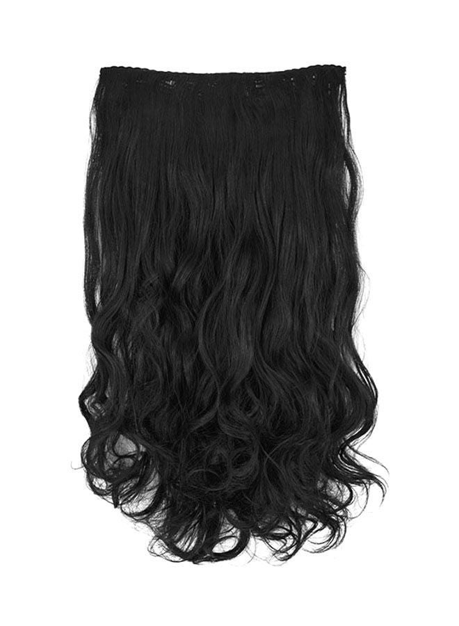 NIBEMINENT Wavy Lace Vibrant Natural-Looking Wig Black 60centimeter