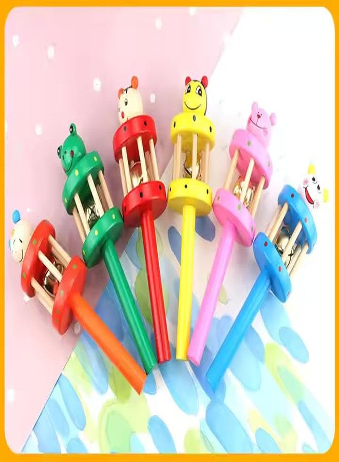 Mara Bommai Wooden Baby Rattle Toy - Colorful Handheld Rattle for Infants & Toddlers | Safe Non-Toxic Wooden Musical Toy | Early Learning Sound Toy for Newborns | Montessori Baby Gift (Pack of 1) - Image 4