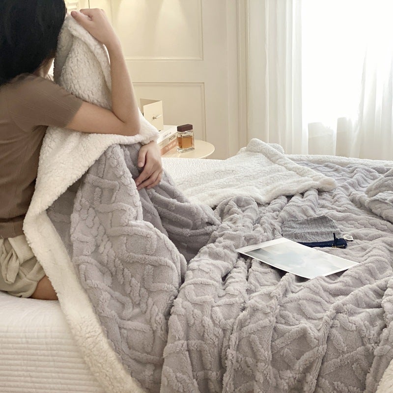 Thickened Tower Velvet Blanket Lambswool Blanket Flannel Student Lunch Break Air Conditioning Blanket Bed Sheet Cover Blanket - Image 5