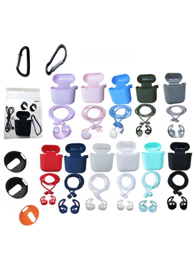 Generic - Suitable For Apple AirPods Headset Xiaomi Air2SETWS FreeBuds3 Ear Cap Silicone Ultra-thin Earplugs-Color:5743C Army Green-Model:AirPods2 - Image 1