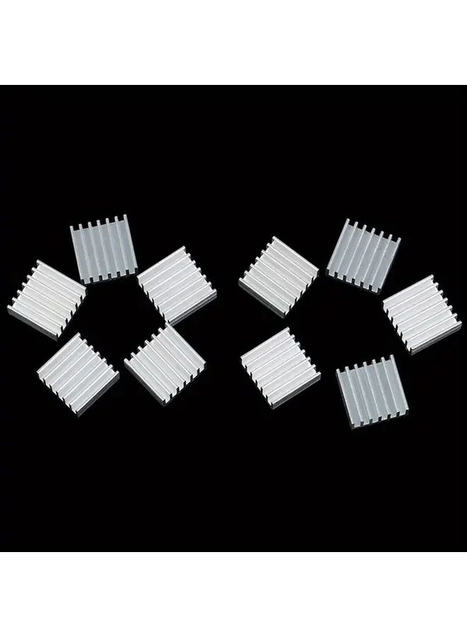 Aluminum Heat Sink 10pcs Set 14x14x6mm Efficient Cooling Fins for CPU GPU Radiator - Image 2