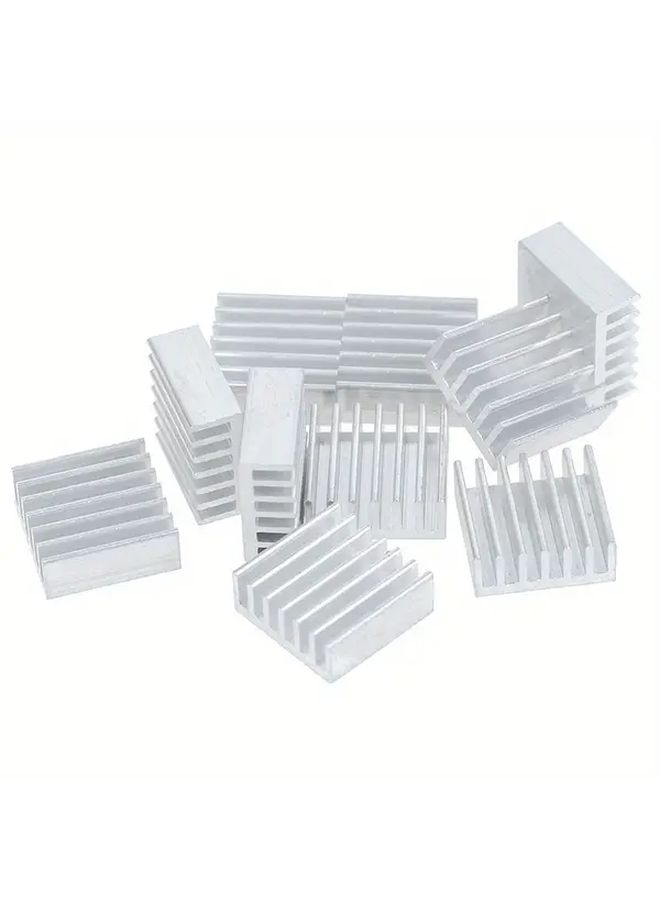 Aluminum Heat Sink 10pcs Set 14x14x6mm Efficient Cooling Fins for CPU GPU Radiator - Image 1