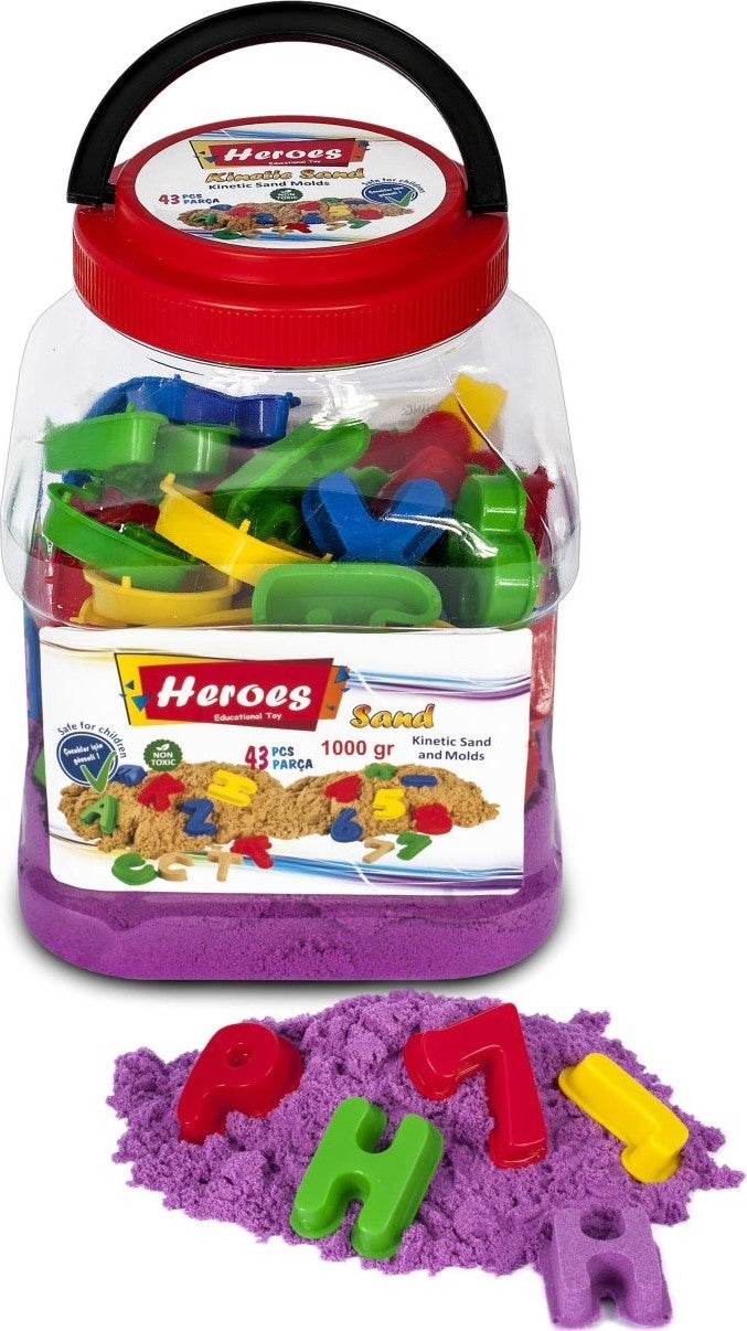 , Pet Boxed Letters and Numbers+Kinetic Sand (1000GR.) KUM-024