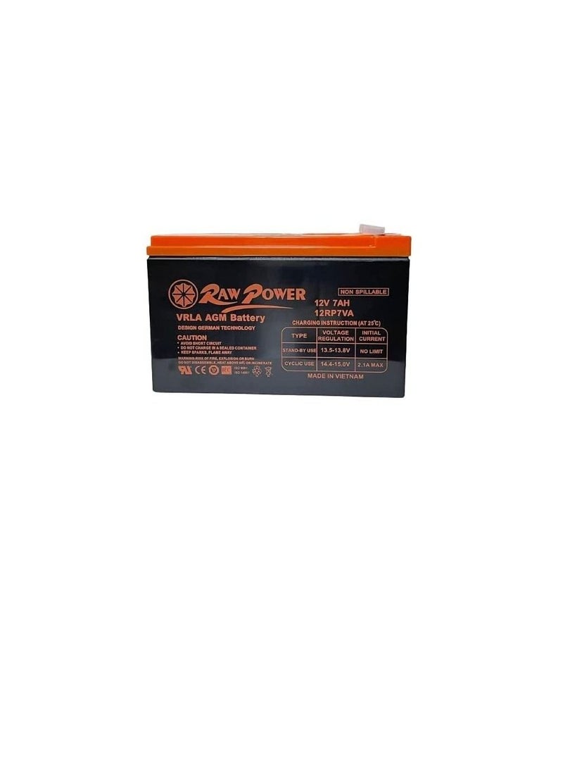 Raw Power RawPower VRLA AGM Non Spillable Battery Made in Vietnam (12V 7AH  - Image 1