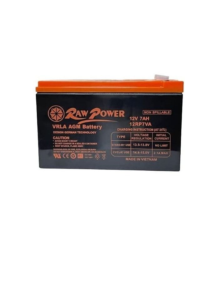 Raw Power RawPower VRLA AGM Non Spillable Battery Made in Vietnam (12V 7AH  - Image 2