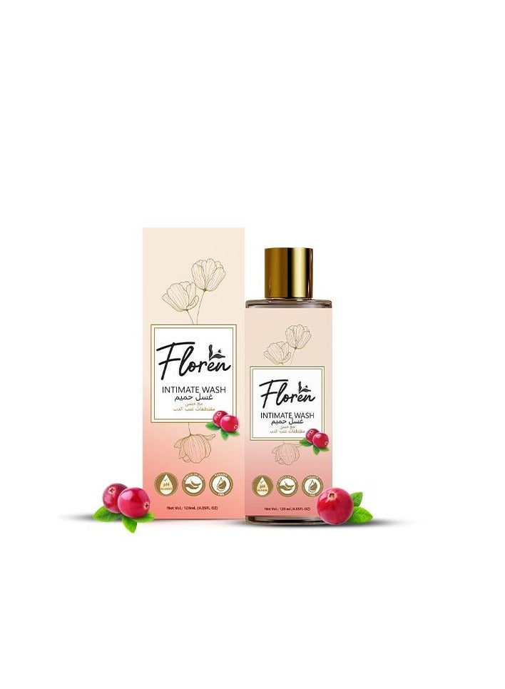 Floren Intimate Hygiene Wash Prevents Itching,Irritation & dryness,No Paraben & SLS,Suitable for all skin types(120ml)-Pack of 1 - Image 1